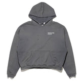 ERD Thermal Lined Distressed Logo Hoodie Grey