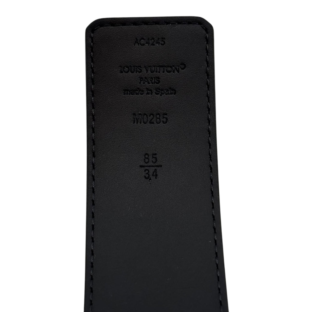 Louis Vuitton Monogram Belt Grey Black