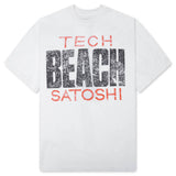 Satoshi Nakamoto Tech Beach Tee White
