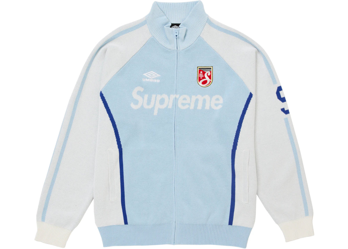 Supreme Umbro Zip Up Sweater Light Blue