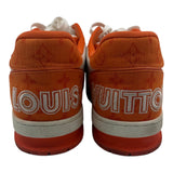 Louis Vuitton Trainer Low Velcro Strap Orange Monogram Denim