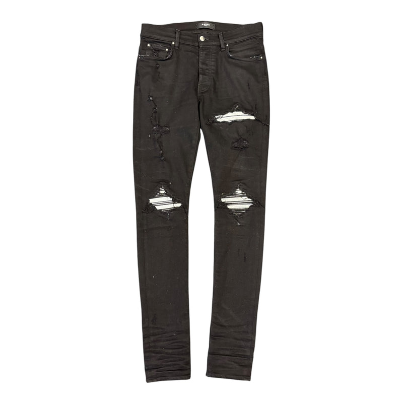 Amiri Mx1 Silver Patch Jeans