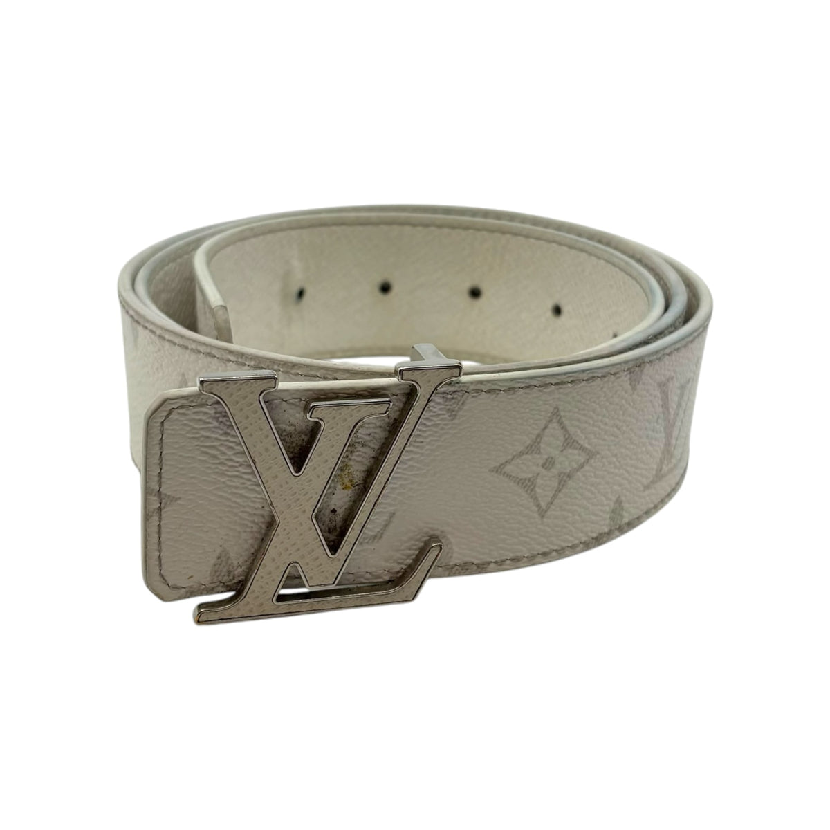 Louis Vuitton Monogram Belt White