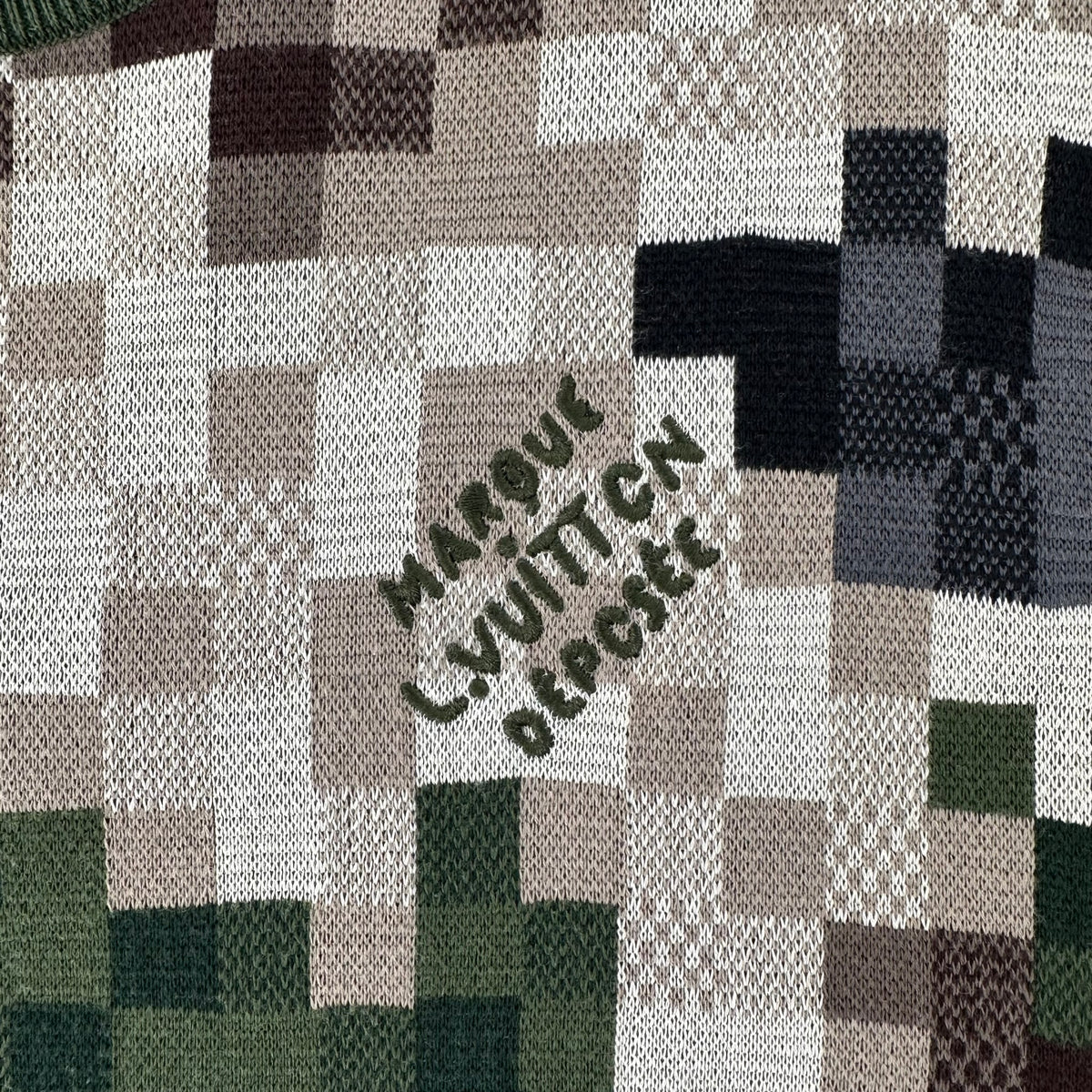 Louis Vuitton Damier Cotton Jacquard Pullover Green