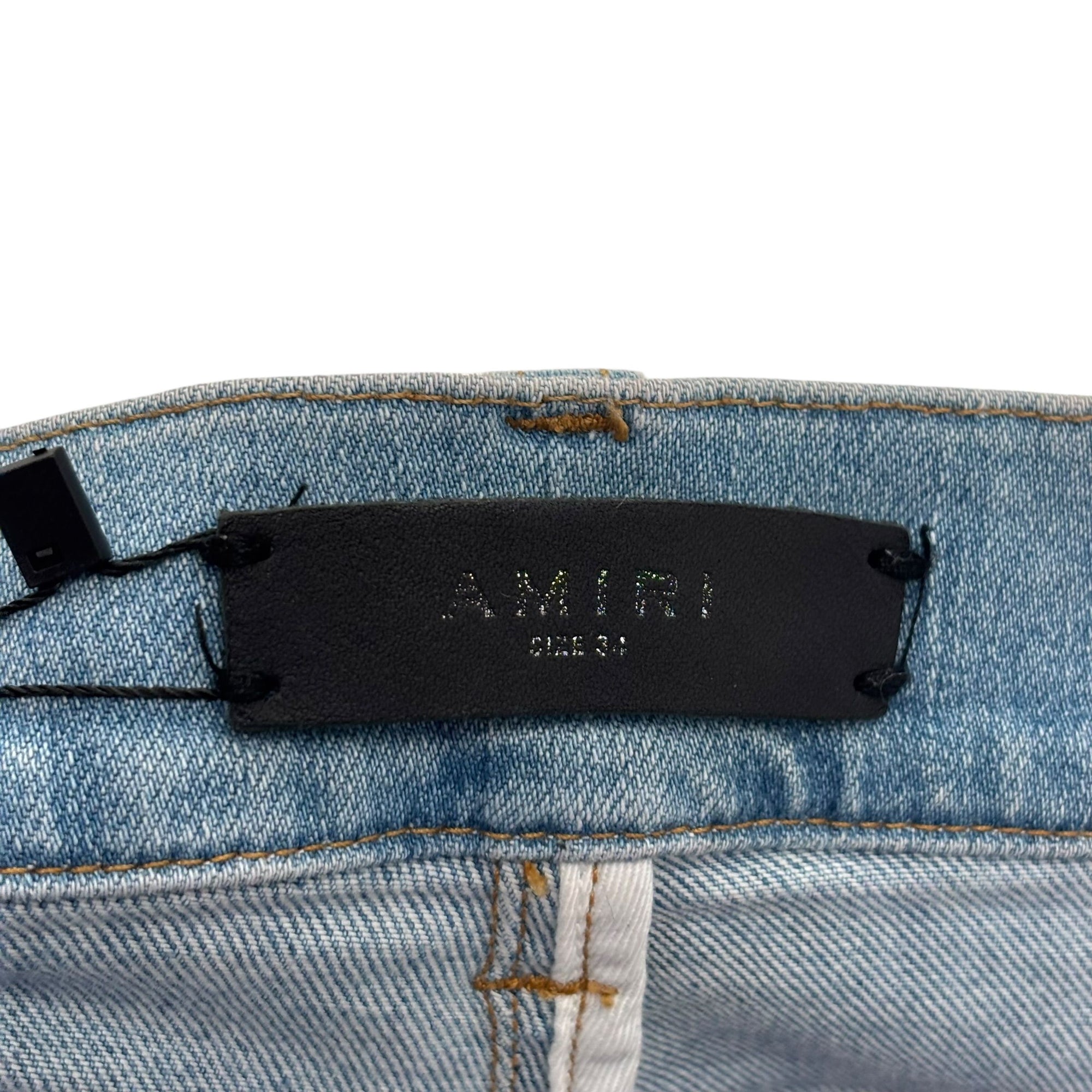 Amiri Blue Logo Jeans Lightwash