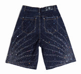 Birth of Royal Child 20K Diamond Starlight Denim Shorts IN Blue