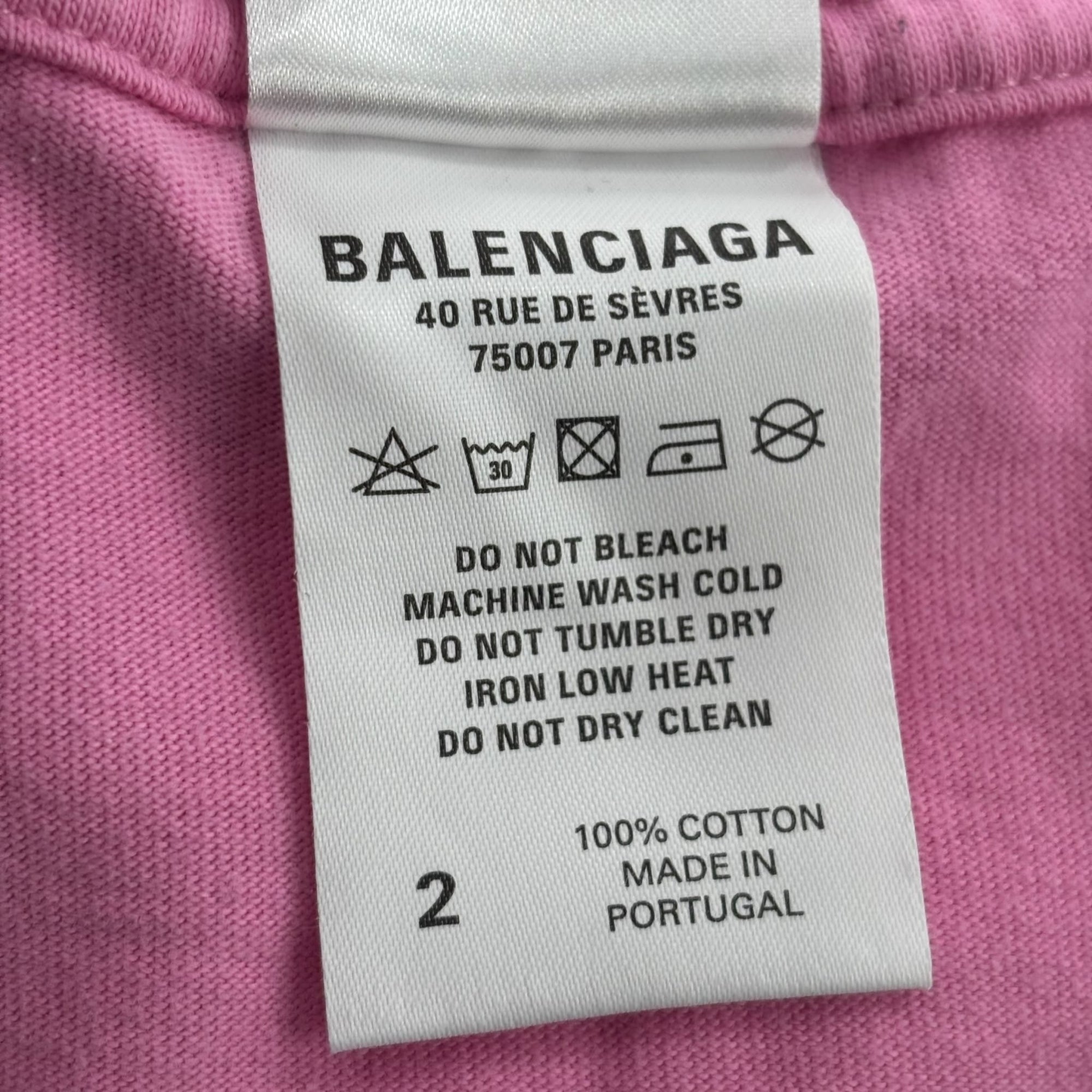 Balenciaga Hand Drawn Political Campaign Logo Pink