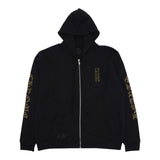 Chrome Hearts Glitter 1988 Vertical Logo Zip-Up Hoodie Black