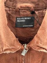 ERD Logo Distressed Work Jacket Faded Brown