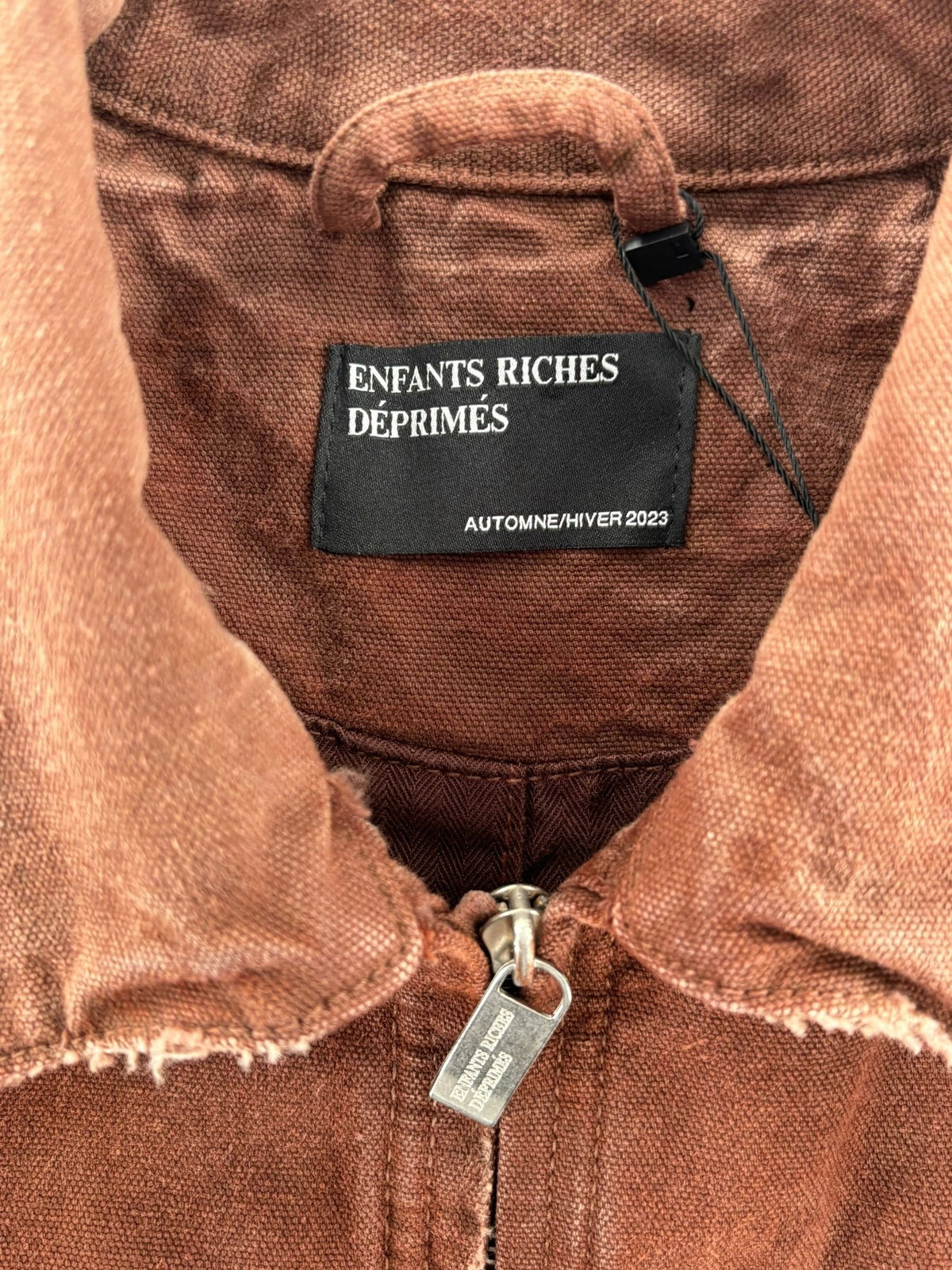 ERD Logo Distressed Work Jacket Faded Brown