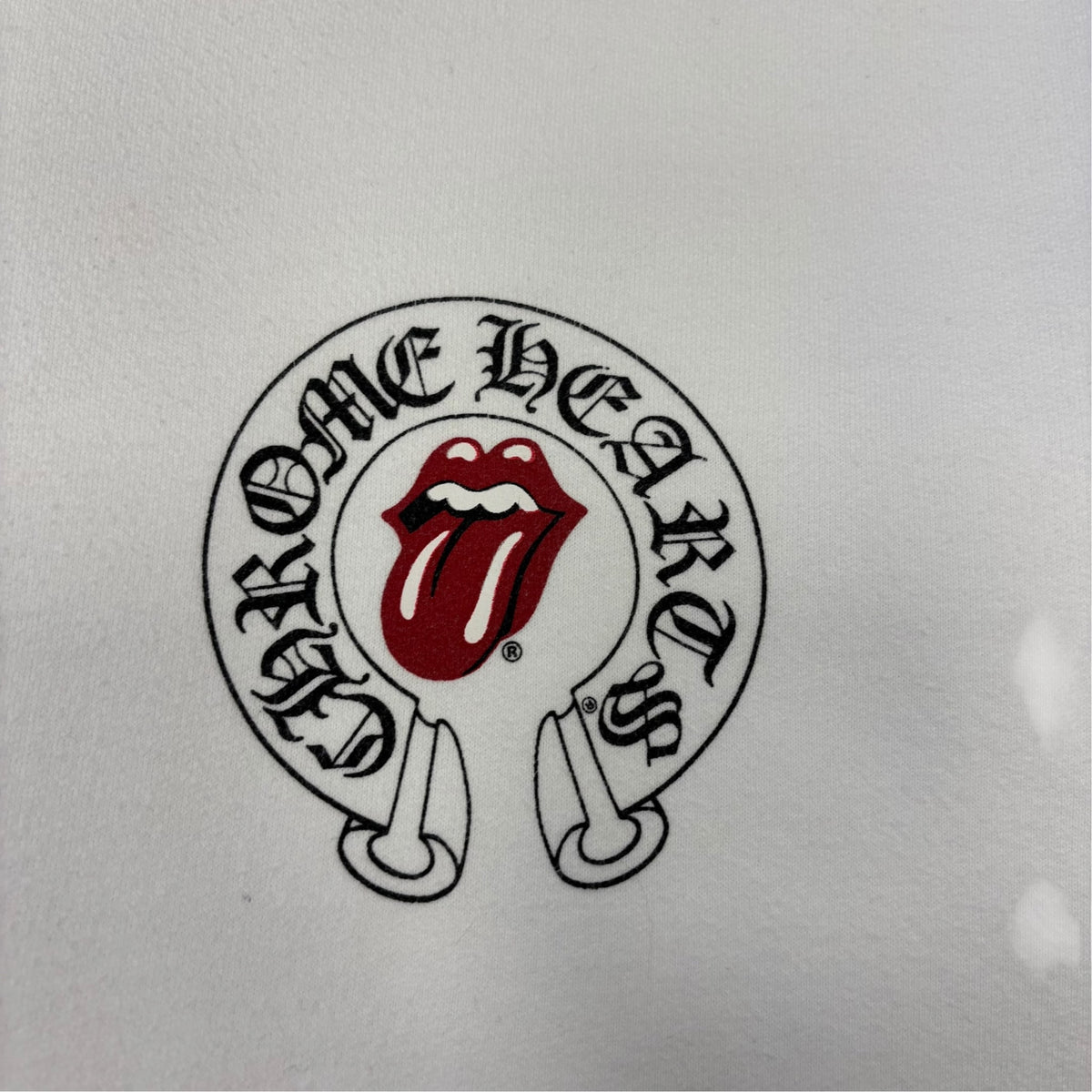 Chrome Hearts x Rolling Stone Lips Online Exclusive Hoodie White