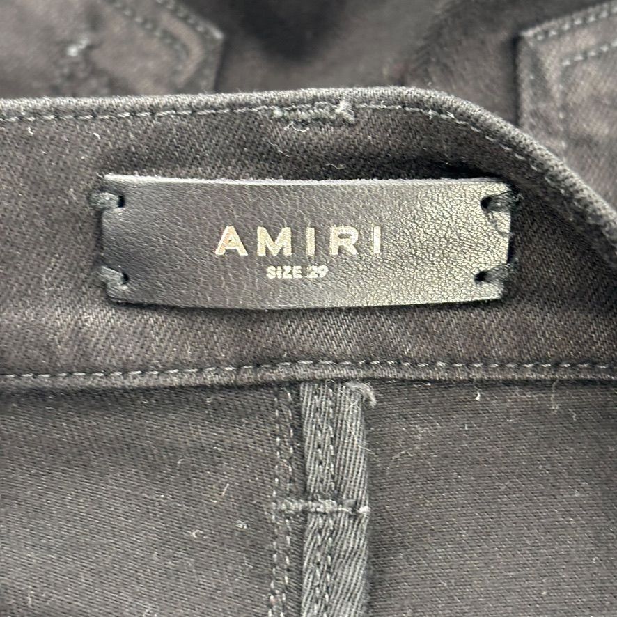 Amiri Black Distressed Skinny Jeans