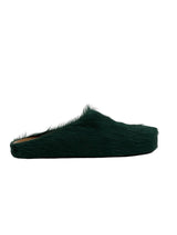 Marni Furry Slides Green
