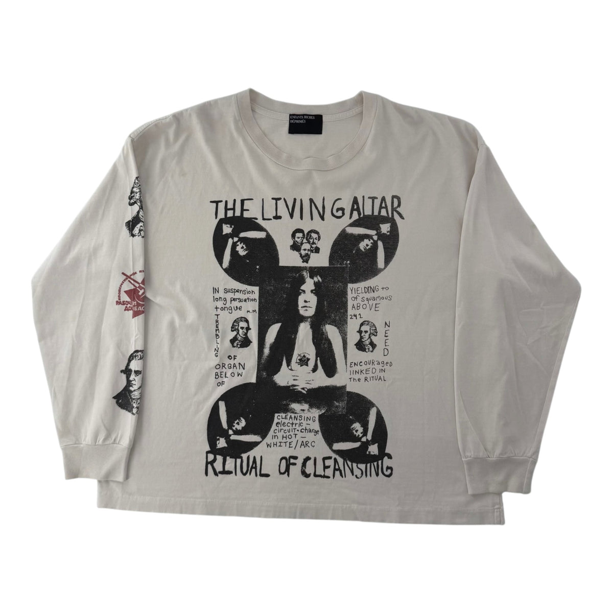 ERD Living Altar Long-Sleeve T-Shirt Faded White