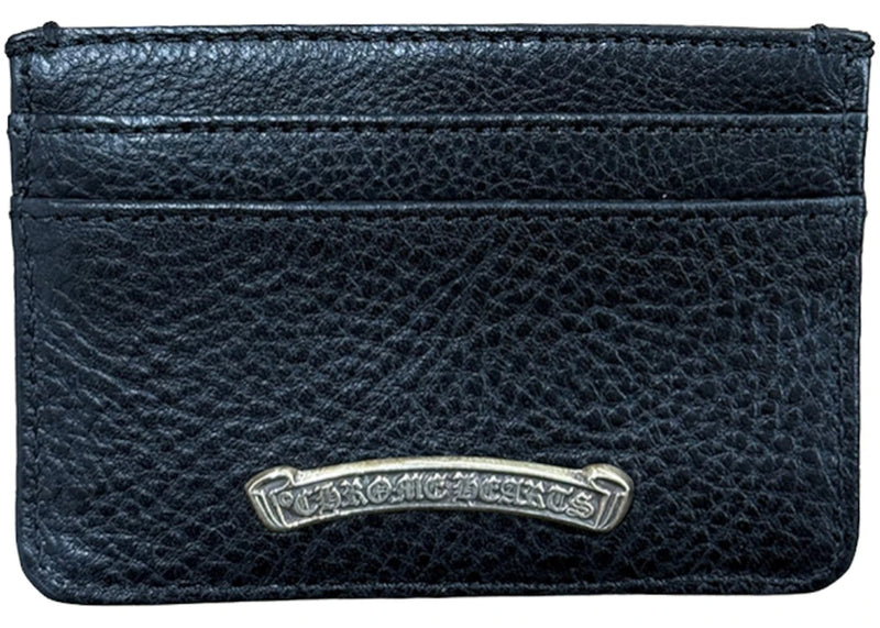 Chrome Hearts Black Chrome Hearts Scroll Leather Cardholder Black