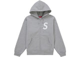 Supreme S Logo Zip Up Hooded Sweatshirt (FW25) Heather Grey