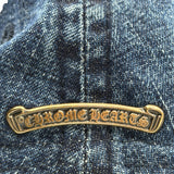 Chrome Hearts Dagger Embroidered Silver Button Cap Denim