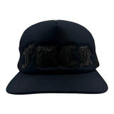 Chrome Hearts FUCK Letter Patch Trucker Cap Black
