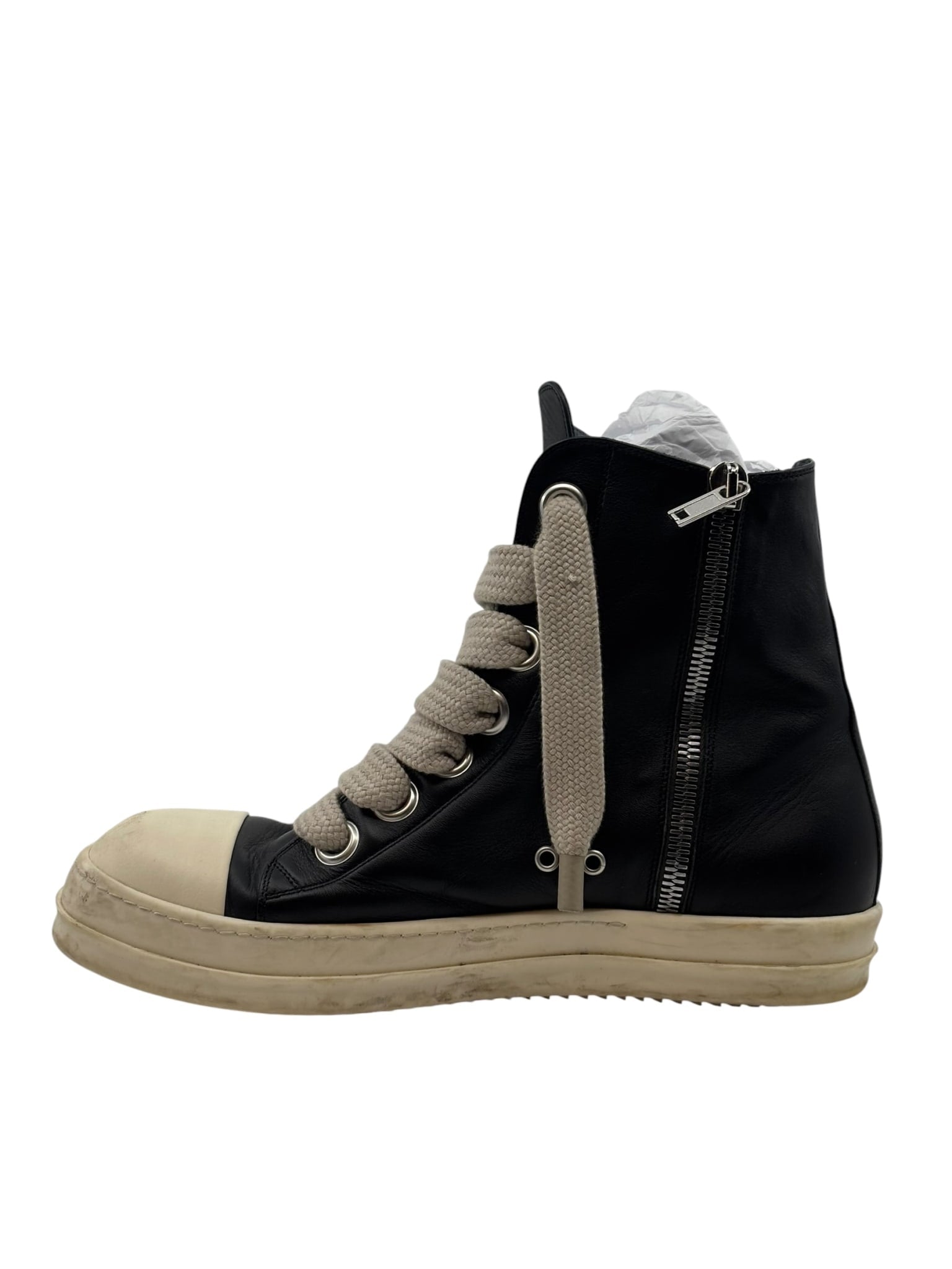 Rick Owens Jumbo Lace High Black Milk