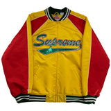 Supreme Mitchell & Ness Sequin Logo Varsity Jacket Gold