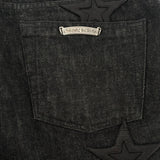Chrome Hearts Star Patch Raw Denim Jeans Black