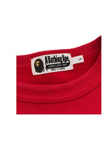 BAPE Bape Lettered Wide Crewneck Red