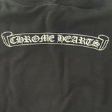 Chrome Hearts Scroll Logo Thermal Zip-Up Hoodie Black