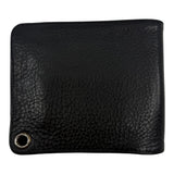 Chrome Hearts 1 Snap Fleur de Lis Button Leather Wallet Black