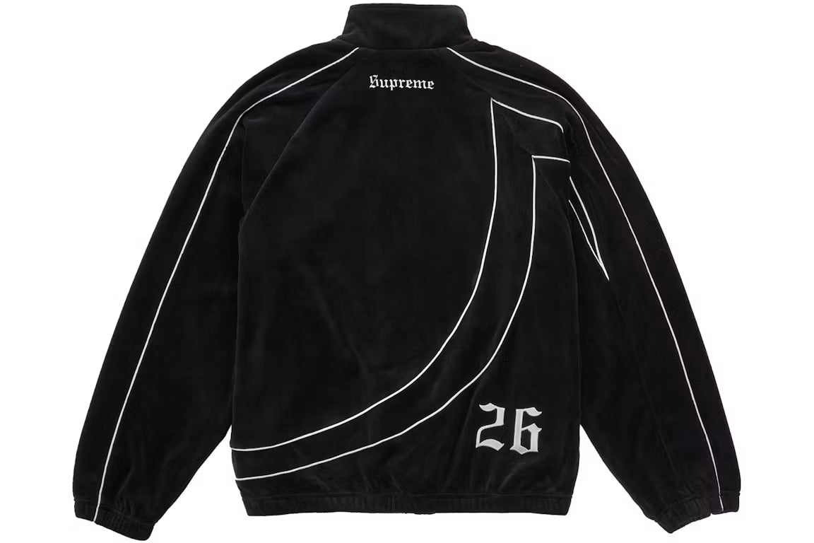 Supreme Umbro Velour Track Jacket Black