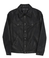 Chrome Hearts Floral Cross Patch Western Leather Jacket Black
