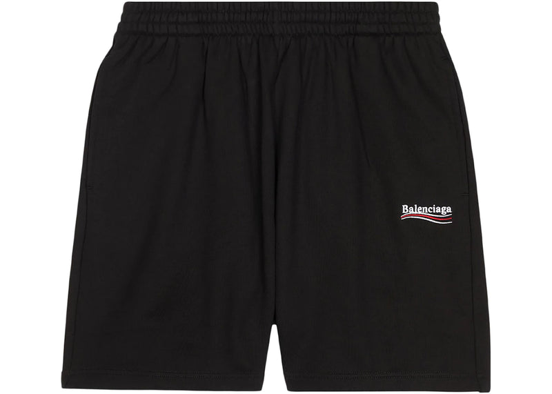 Balenciaga Political Campaign Large Fit Sweat Shorts Black/White