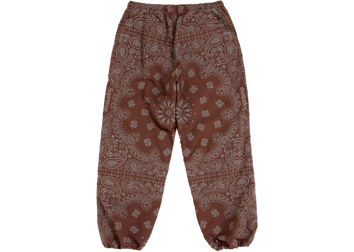 Supreme Reflective Bandana Track Pant Brown