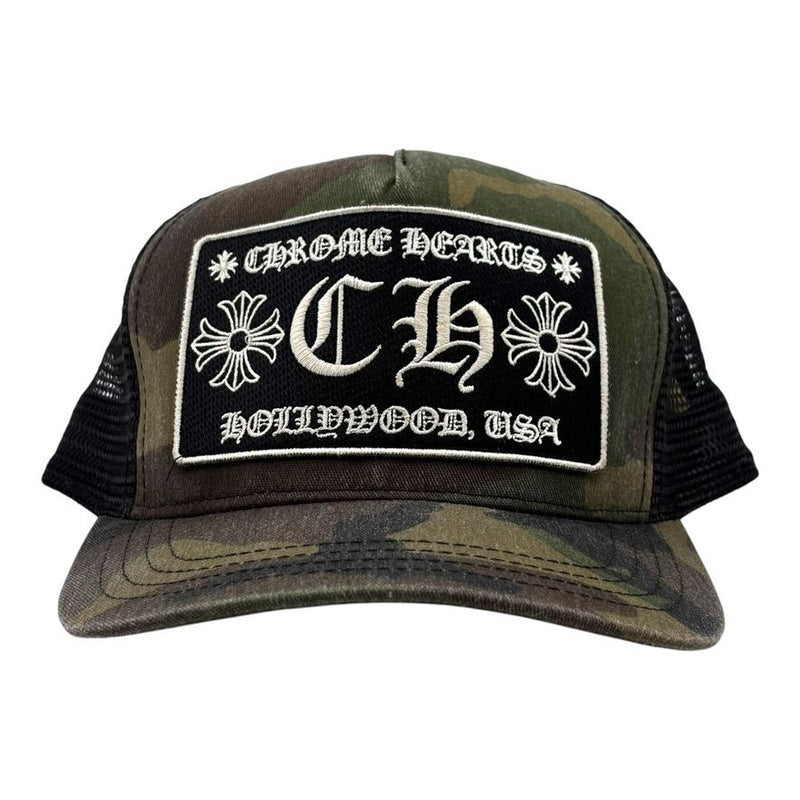 Chrome Hearts CH Hollywood Trucker Hat Camo/Black
