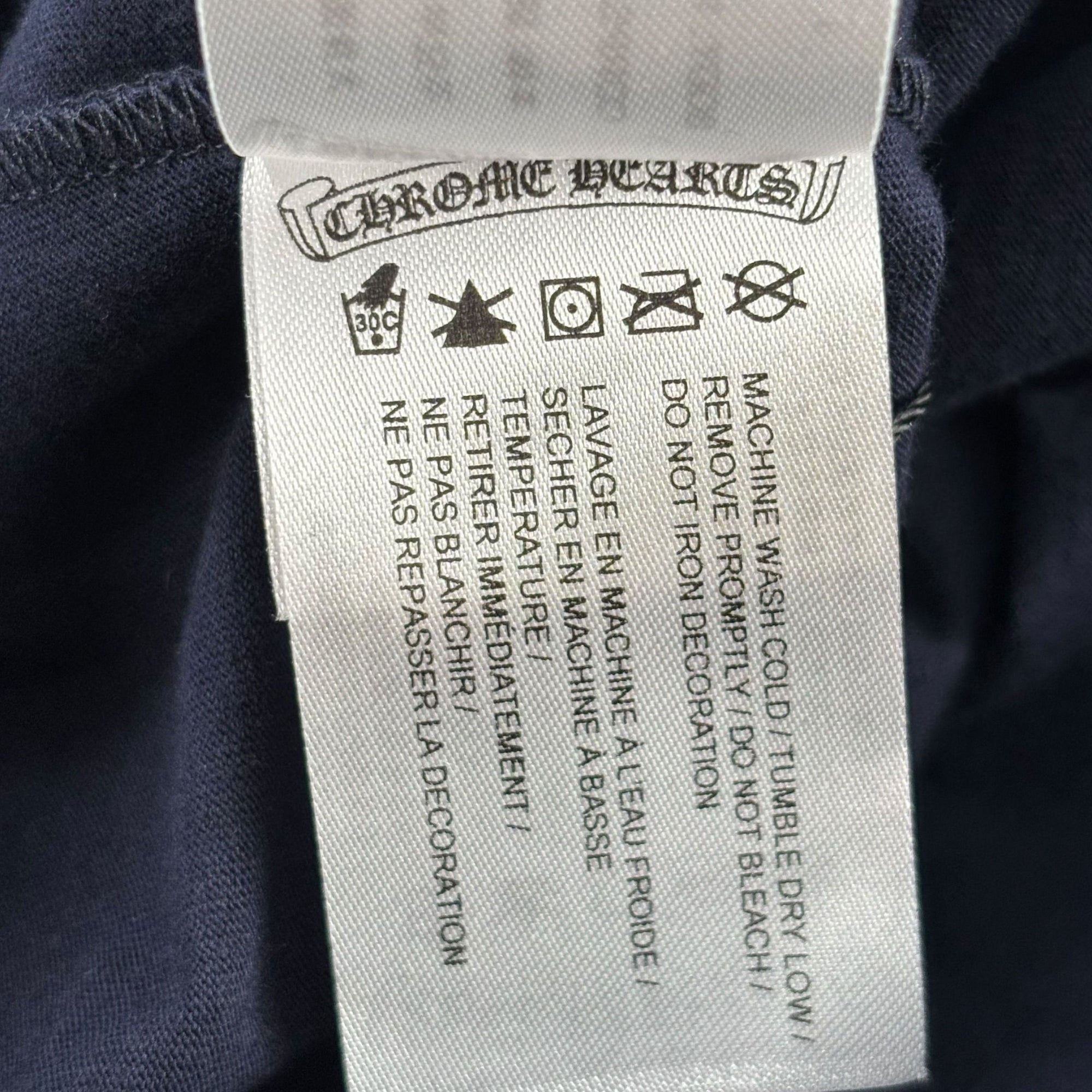 Chrome Hearts V89 Dagger L/S T-shirt Navy/Yellow
