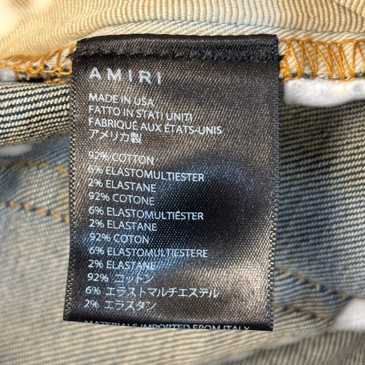 Amiri Broken Denim Jeans Deep Classic