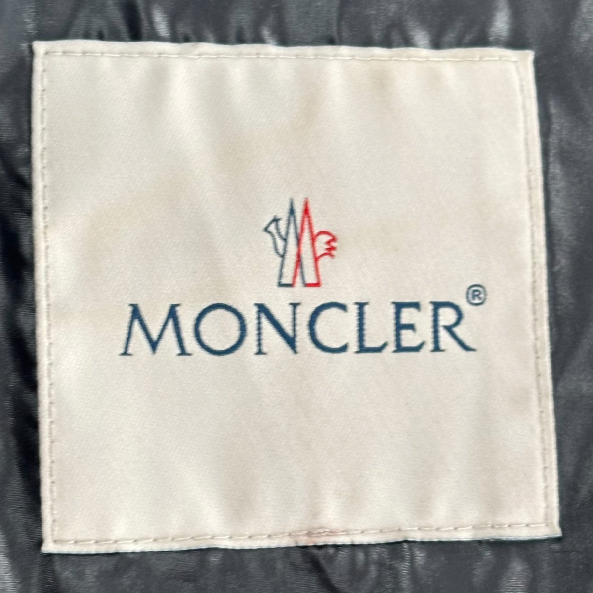 Moncler Logo Zip Puffer Coat Black