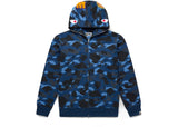 BAPE Color Camo Shark Full Zip  Hoodie Blue