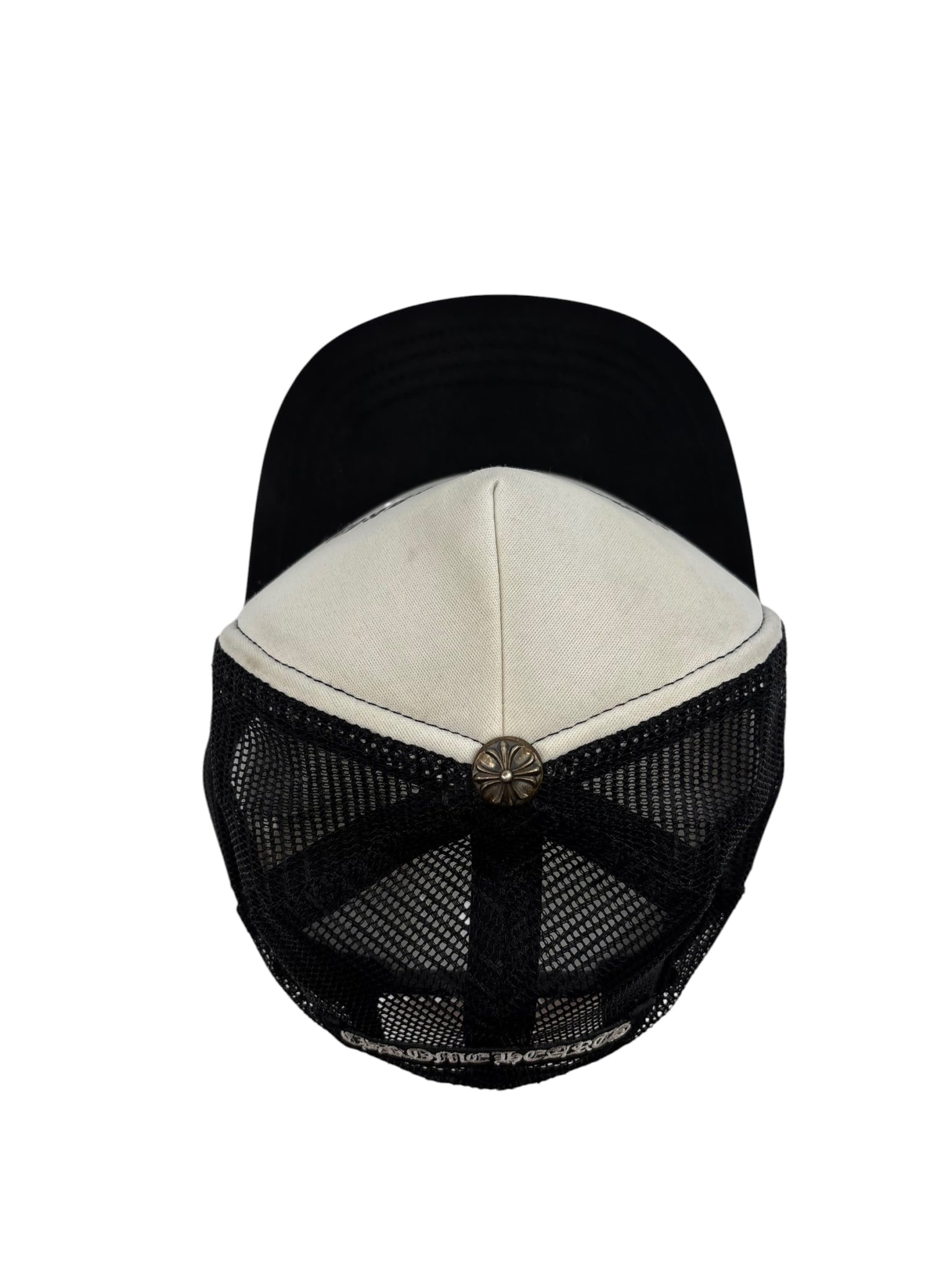 Chrome Hearts Hollywood Cross "King Taco" Trucker Cap Black/White