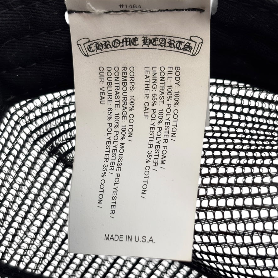 Chrome Hearts Pony Hair Cemetery Cross Patch Trucker Hat