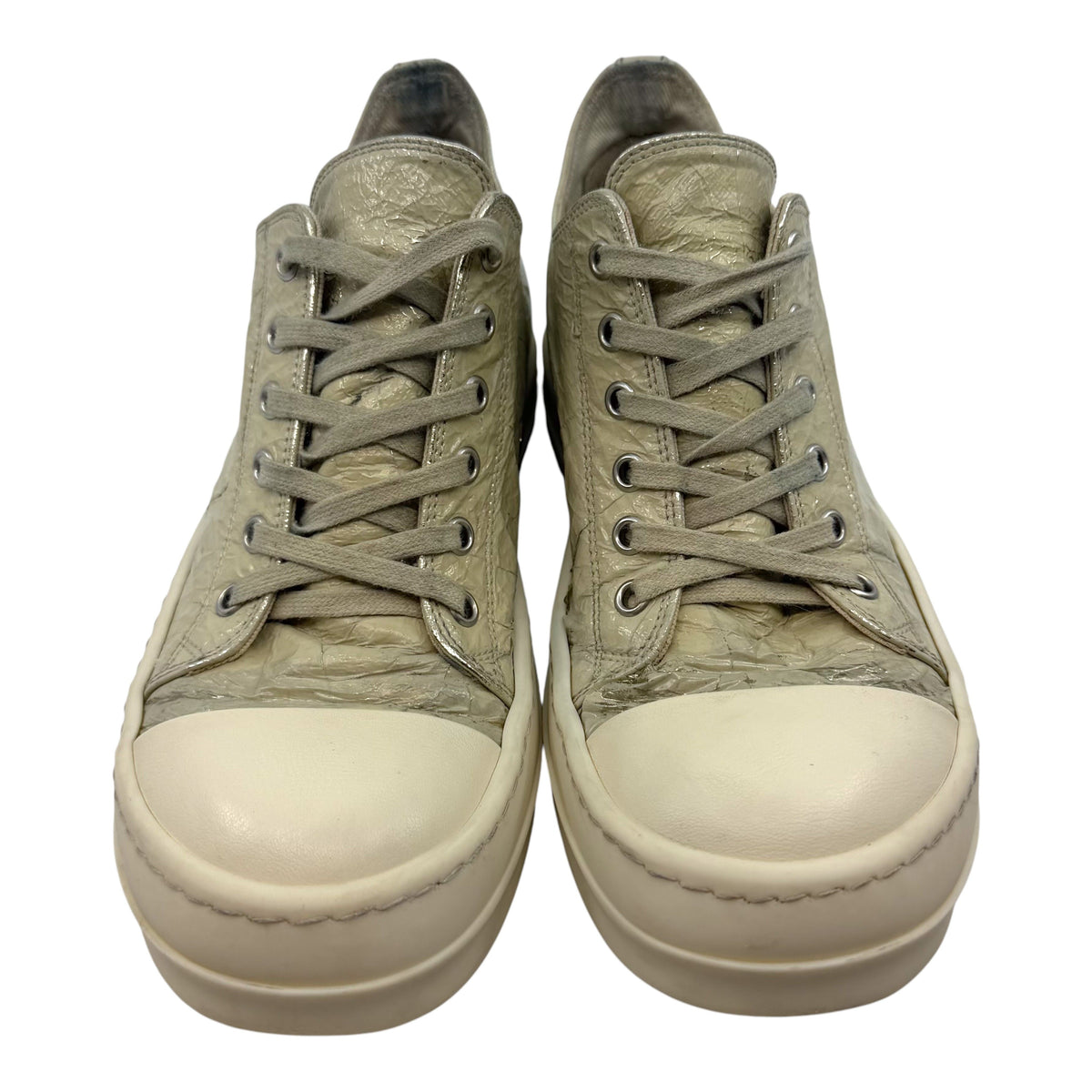 Rick Owens DRKSHDW Ramone Low Foil Metallic Pale Sneaker
