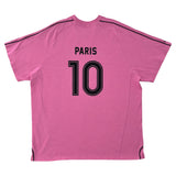 Balenciaga Paris Soccer T-Shirt Oversized Pink/Black