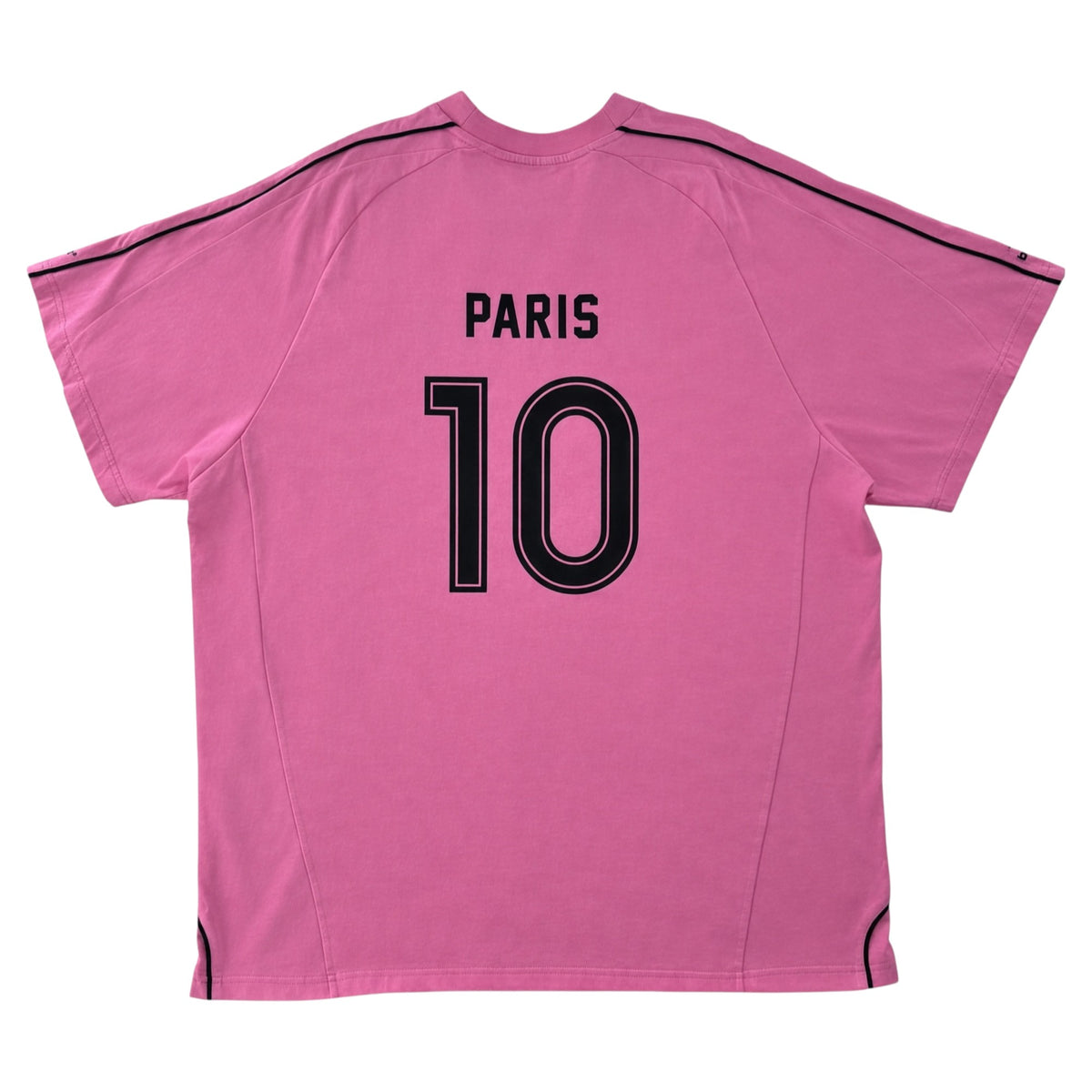Balenciaga Paris Soccer T-Shirt Oversized Pink/Black