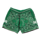 Amiri Bandana B-Ball Shorts Green