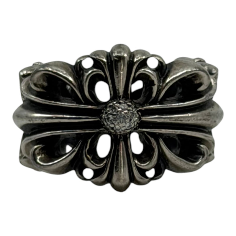 Chrome Hearts Diamond Floral Ring Silver