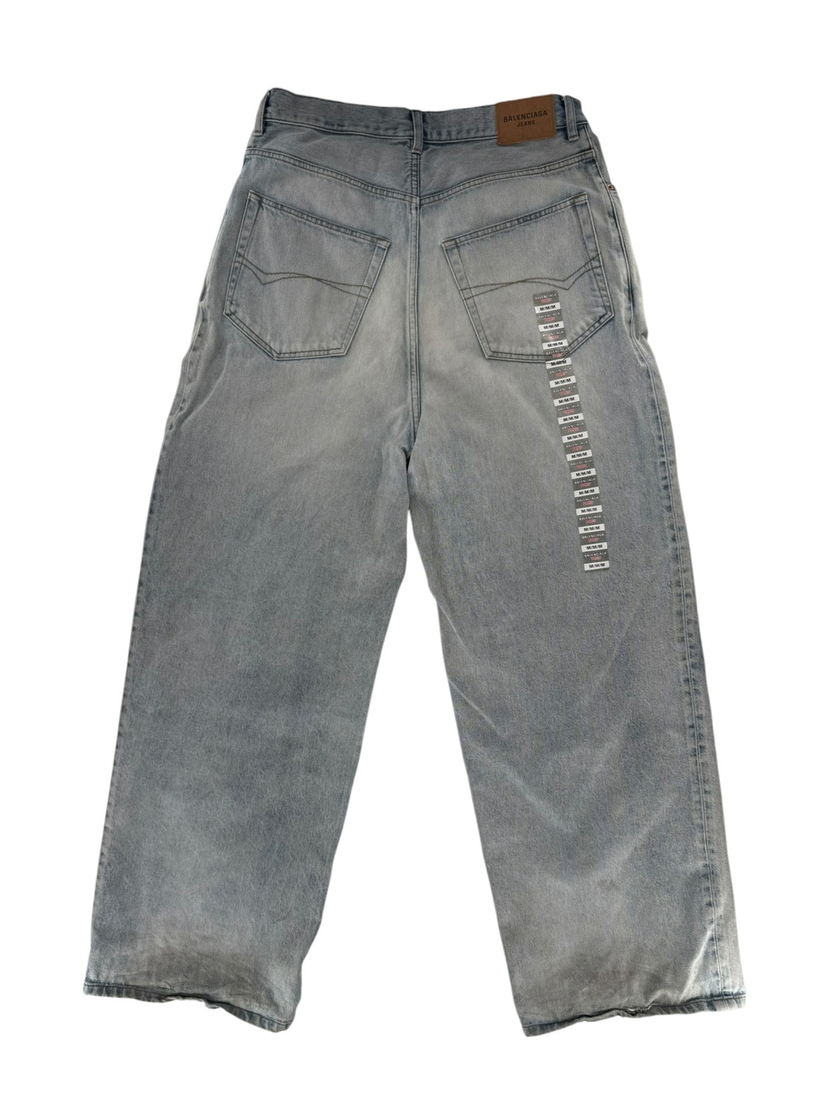 Balenciaga Denim Size Sticker Baggy Jeans