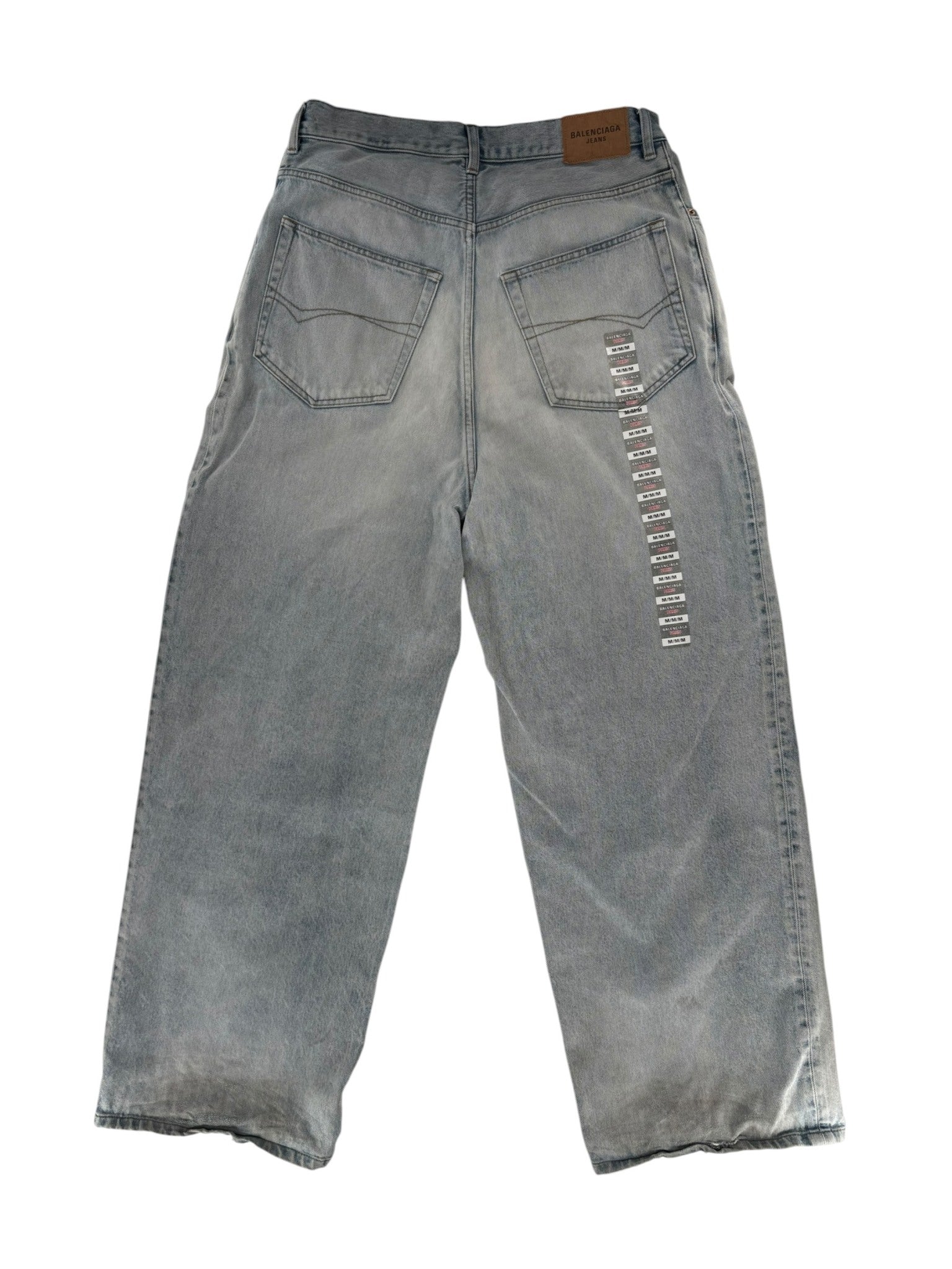 Balenciaga Denim Size Sticker Baggy Jeans