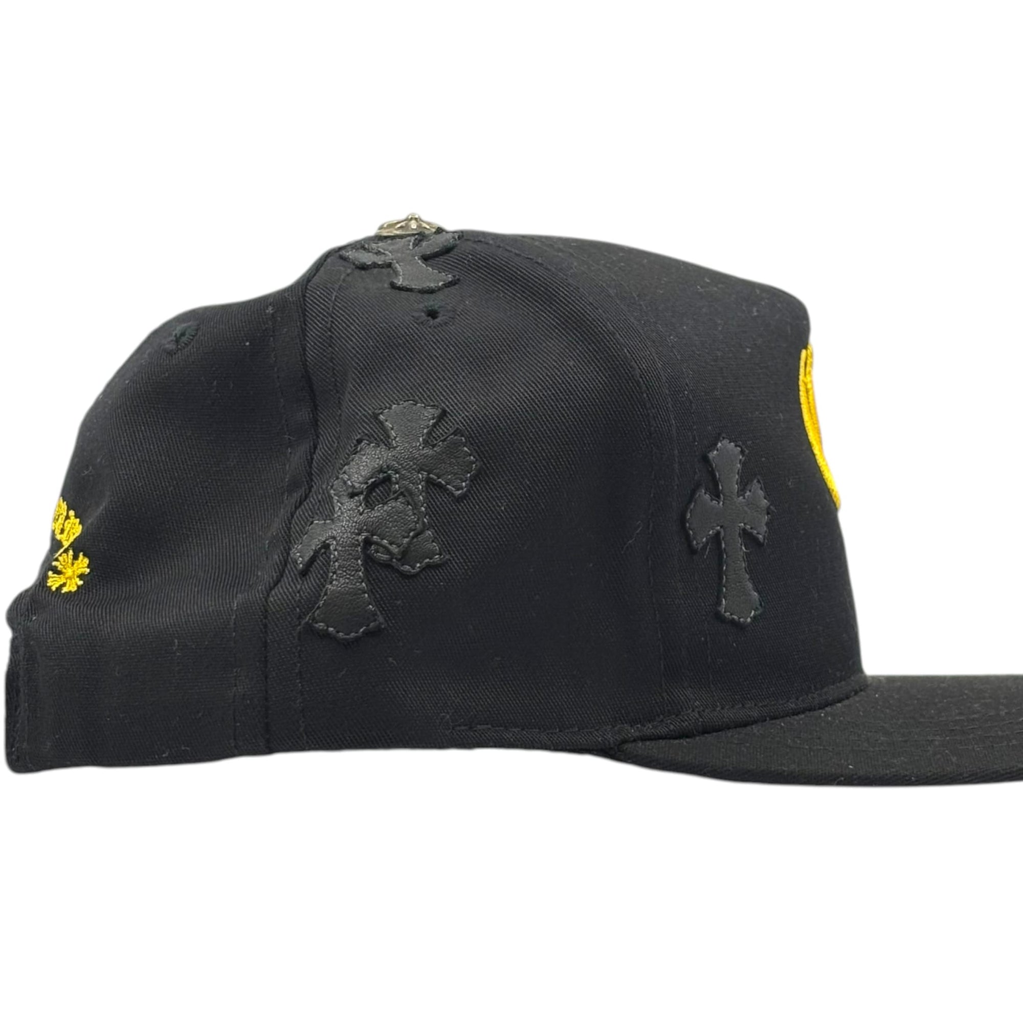 Chrome Hearts Cross Patch Baseball Hat Black/Yellow