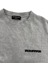 Balenciaga Turn Slit Tee Grey