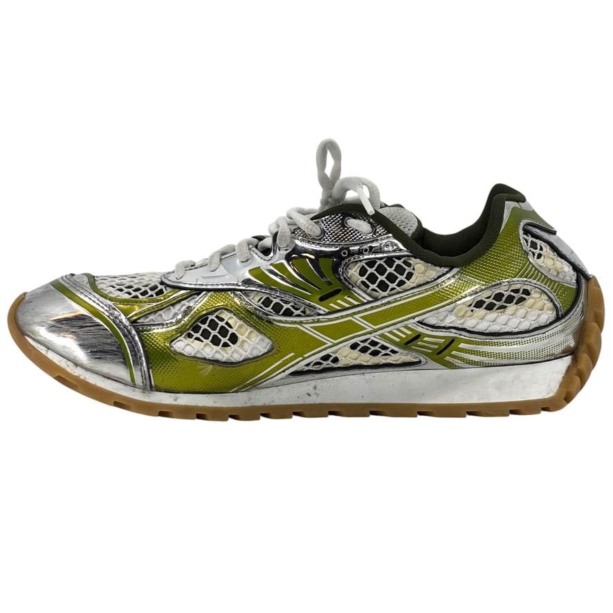 Bottega Veneta Orbit Green Silver