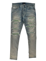 Amiri Distressed Jeans Chenille Green Patch